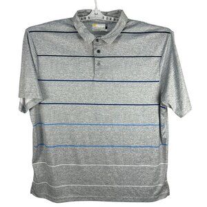 Nicklaus StayDri Size XXL Mens Gray Striped Polo Shirt